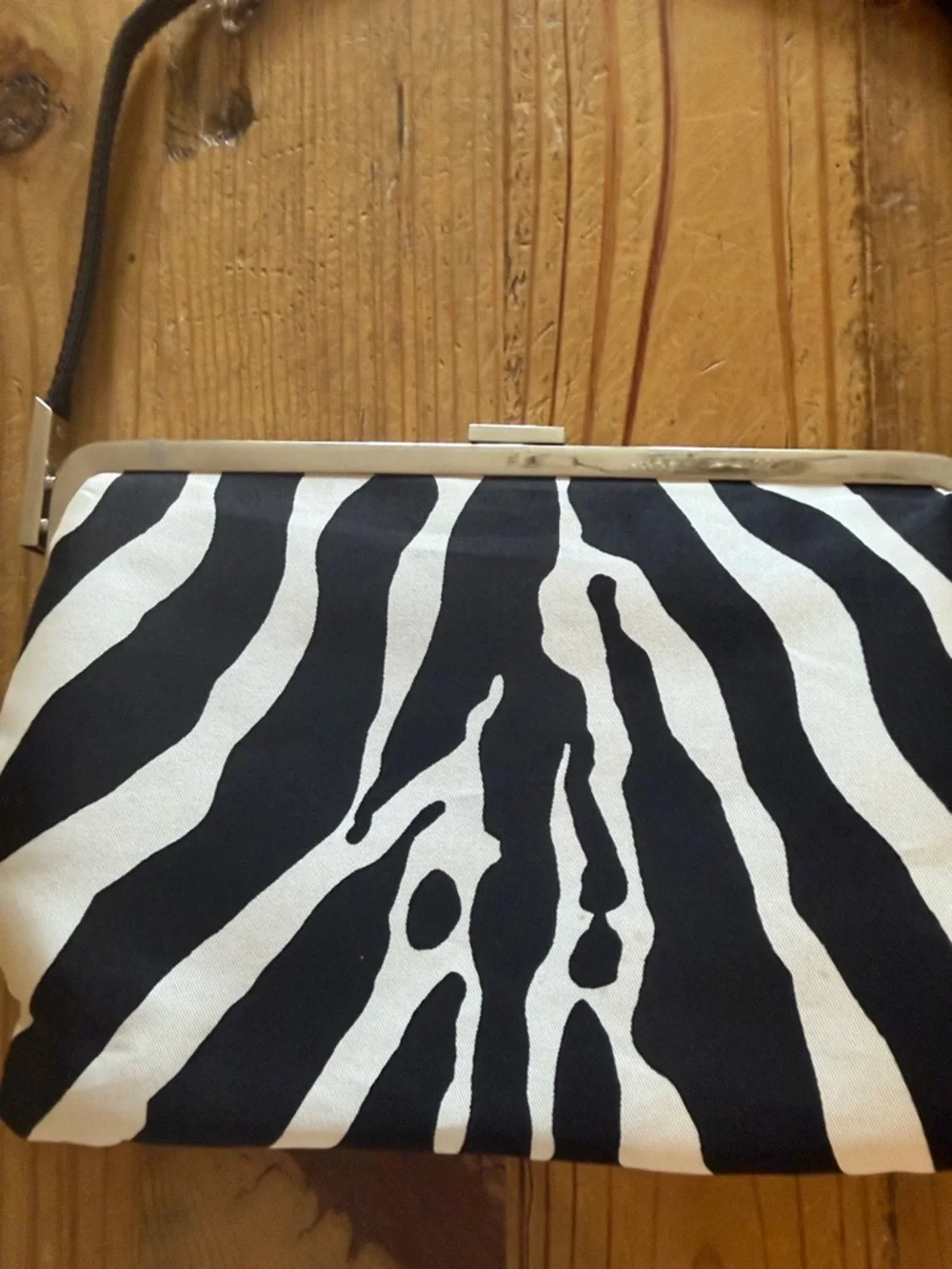 Dolce & Gabbana Black and White Zebra Sequin Floral Shoulder Bag